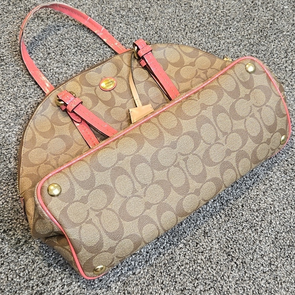 Coach Women Peyton Signature Cora Logo Domed Satchel F24606 - Picture 7 of 12